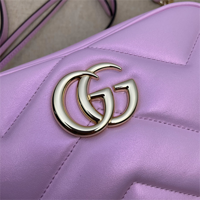 Gucci GG MARMONT Small Shoulder Bag Pink iridescent 447632