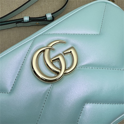 Gucci GG MARMONT Small Shoulder Bag Lt Blue iridescent 447632