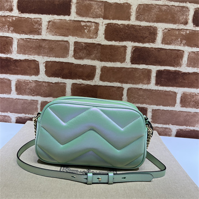 Gucci GG MARMONT Small Shoulder Bag Lt Green iridescent 447632