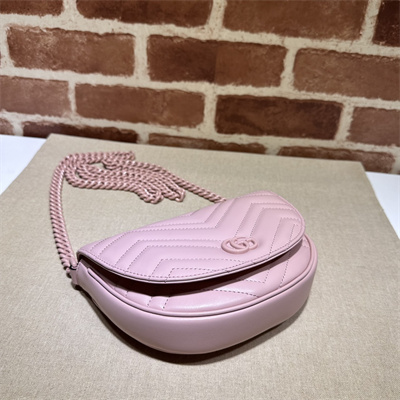 Gucci GG MARMONT MATELASS?? CHAIN MINI BAG Light Pink 746431