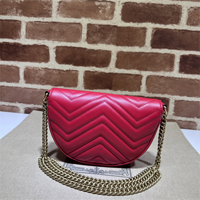 Gucci GG MARMONT MATELASS?? CHAIN MINI BAG Red 746431