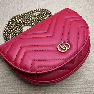 Gucci GG MARMONT MATELASS?? CHAIN MINI BAG Red 746431