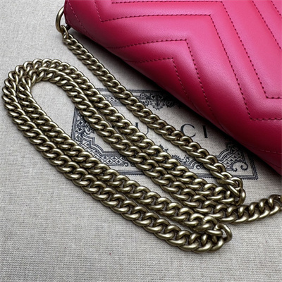 Gucci GG MARMONT MATELASS?? CHAIN MINI BAG Red 746431