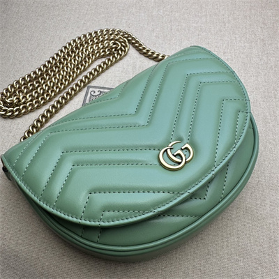 Gucci GG MARMONT MATELASS?? CHAIN MINI BAG Green 746431