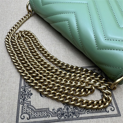 Gucci GG MARMONT MATELASS?? CHAIN MINI BAG Green 746431