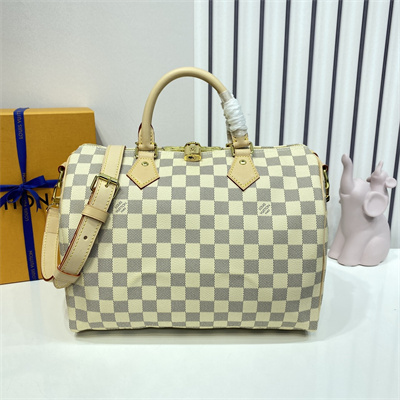 L.V Speedy Bandoulière 30 Damier Azur N41373