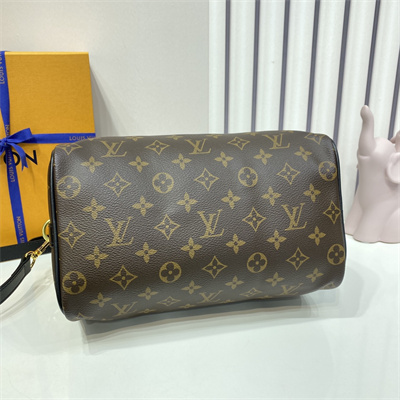 L.V Speedy Bandoulière 25 Monogram Canvas Black Strap M41113