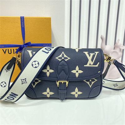 L.V Diane Bag Monogram Empreinte Cowhide Navy M47161