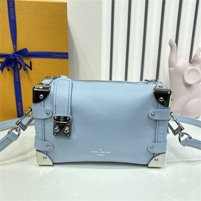 LV Side Trunk PM Bag Grained Calfskin Blue M25067