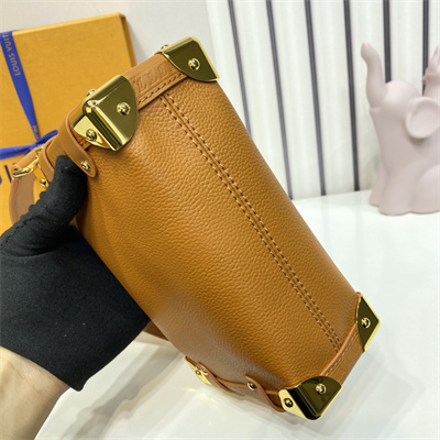 LV Side Trunk PM Bag Grained Calfskin Brown M23818