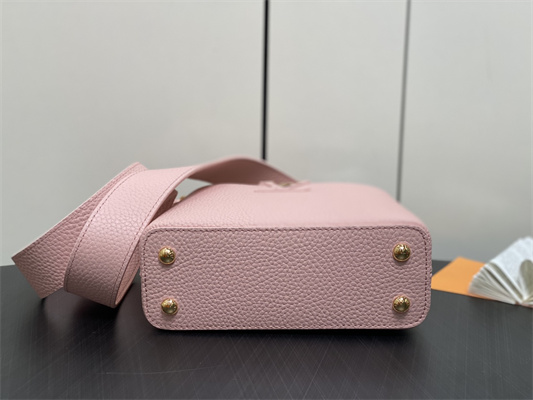 L.V Capucines Mini Bag Taurillon Leather Rose Pink M23792