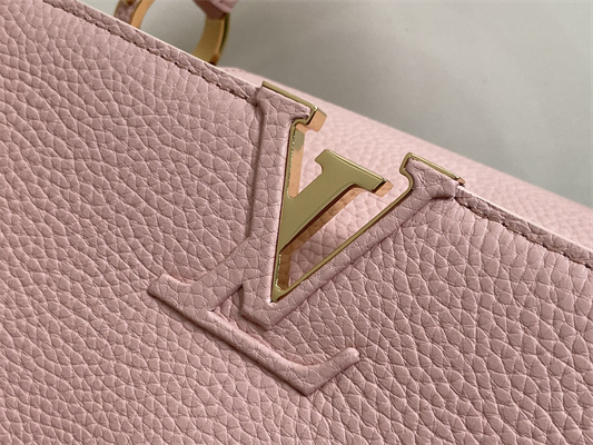 L.V Capucines MM Bag Taurillon Leather Rose Pink M23792