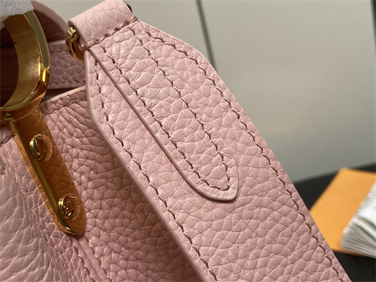 L.V Capucines MM Bag Taurillon Leather Rose Pink M23792