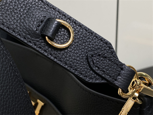 L.V Lock and Walk Grained Calfskin Black M24006