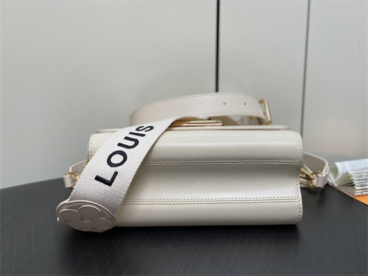 L.V Twist MM Bag With Strap EPI Leather Cream M24765