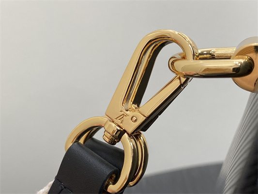 L.V Twist MM Bag With Strap EPI Leather Black M24765