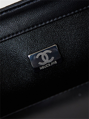 Chanel Mini Flap Bag Satin, Strass & Silver-Tone Metal Silver AS4142