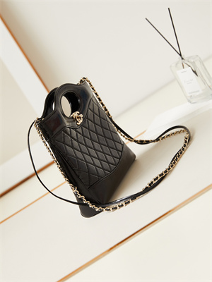 Chanel 31 Mini Shopping Bag Lambskin & Gold-Tone Metal Black AS4133