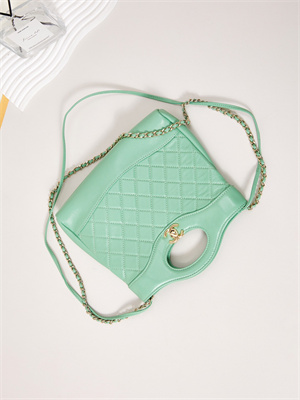 Chanel 31 Mini Shopping Bag  Lambskin & Gold-Tone Metal Green AS4133