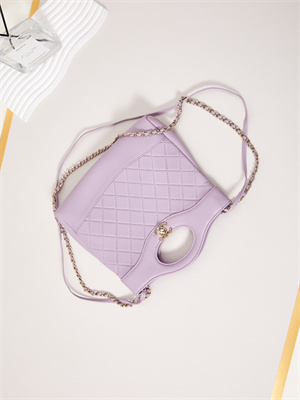 Chanel 31 Mini Shopping Bag Lambskin & Gold-Tone Metal Brown AS4133