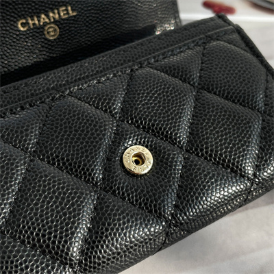 Chanel Belt bag With Chain Grained Calfskin Gold Tone Metal Black Color A81081