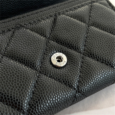 Chanel Belt bag With Chain Grained Calfskin Silver Tone Metal Black Color A81081