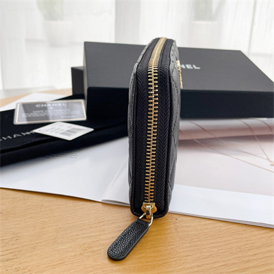 Chanel Long Zippy Wallet Grained Calfskin Black AP3397
