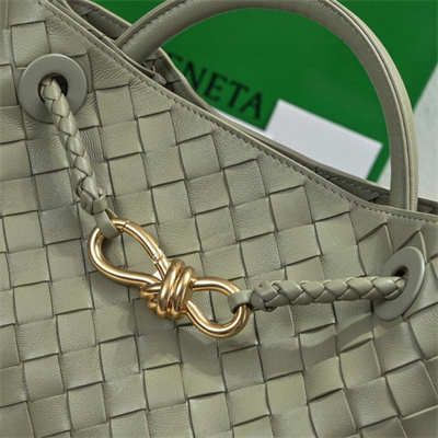 BV Small Andiamo Top handle bag Lambskin Leather Travertine