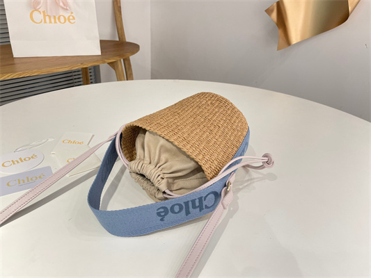 Chloe Small Woody Tote Bag In Nature Fibers 6865