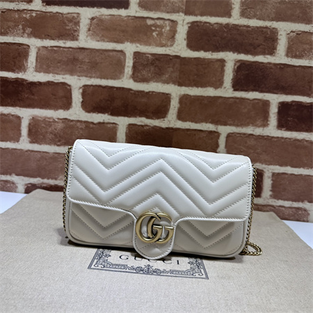 Gucci GG MARMONT Mini Bag With Card Case White/Black 751526