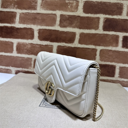 Gucci GG MARMONT Mini Bag With Card Case White/Black 751526