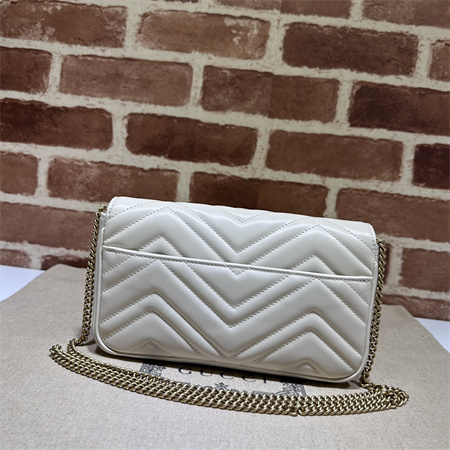 Gucci GG MARMONT Mini Bag With Card Case White/Black 751526