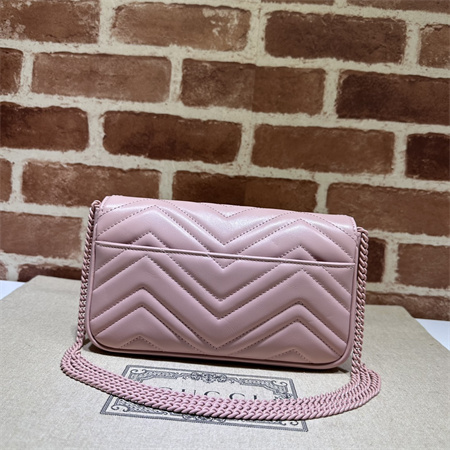 Gucci GG MARMONT Mini Bag With Card Case Pink/White 751526