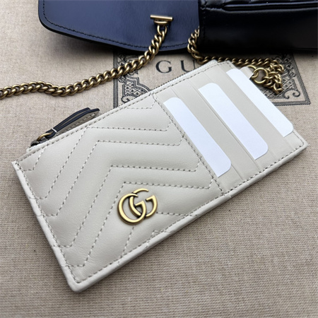 Gucci GG MARMONT Mini Bag With Card Case Black/White 751526