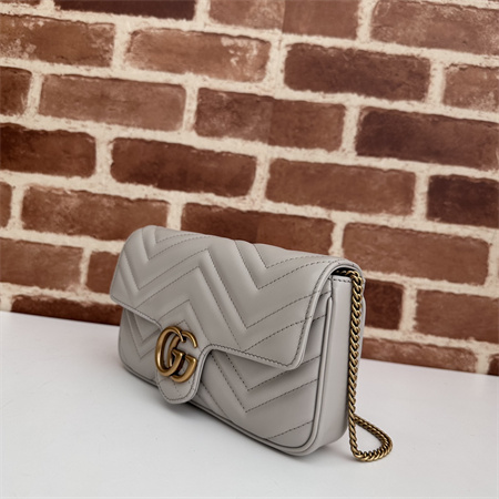 Gucci GG MARMONT Mini Bag With Card Case Light Grey/Green 751526
