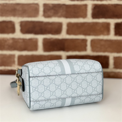 Gu.cci Ophidia GG Mini Top Handle Bag Grey Blue 772053