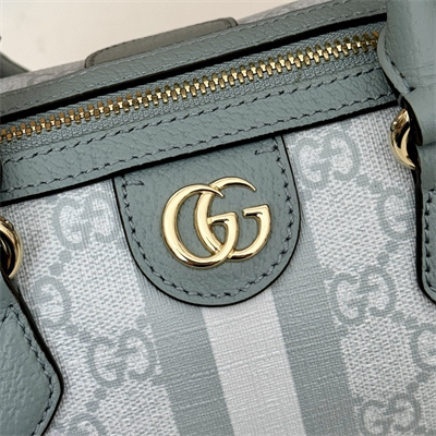 Gu.cci Ophidia GG Mini Top Handle Bag Grey Blue 772053