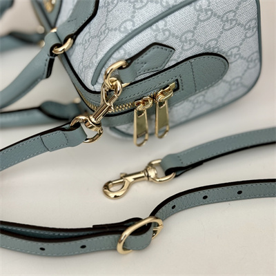 Gu.cci Ophidia GG Mini Top Handle Bag Grey Blue 772053