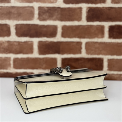 Gu.cci Dionysus Small Shoulder Bag White Patent Leather 795005