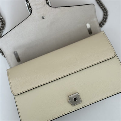 Gu.cci Dionysus Small Shoulder Bag White Patent Leather 795005