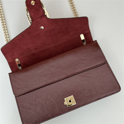 Gu.cci Dionysus Small Shoulder Bag Burgundy Patent Leather 795005