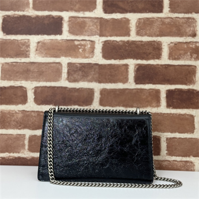 Gu.cci Dionysus Small Shoulder Bag Black Patent Leather 795005