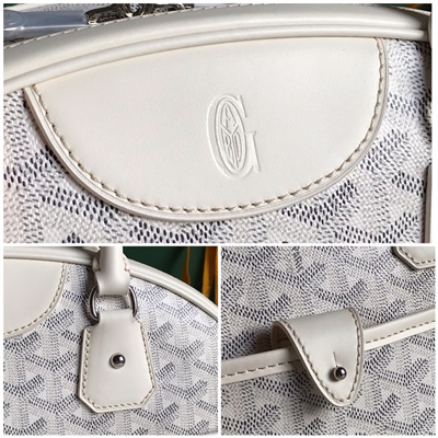 Goyard Saint Jeanne Large Bowling Bag White