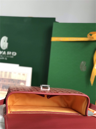 Belvedere PM Bag Goyardine Canvas & Decize Taurillon Leather Red