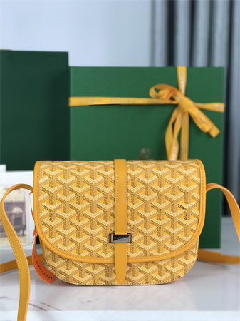 Belvedere PM Bag Goyardine Canvas & Decize Taurillon Leather Yellow