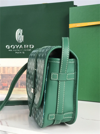 Belvedere PM Bag Goyardine Canvas & Decize Taurillon Leather Green
