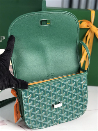 Belvedere PM Bag Goyardine Canvas & Decize Taurillon Leather Green