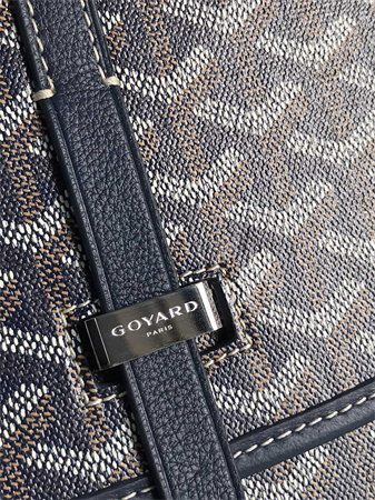 Belvedere PM Bag Goyardine Canvas & Decize Taurillon Leather Navy Blue