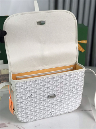 Belvedere MM Bag Goyardine Canvas & Decize Taurillon Leather White