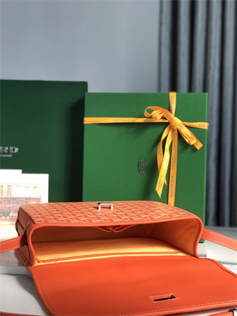 Belvedere MM Bag Goyardine Canvas & Decize Taurillon Leather Orange